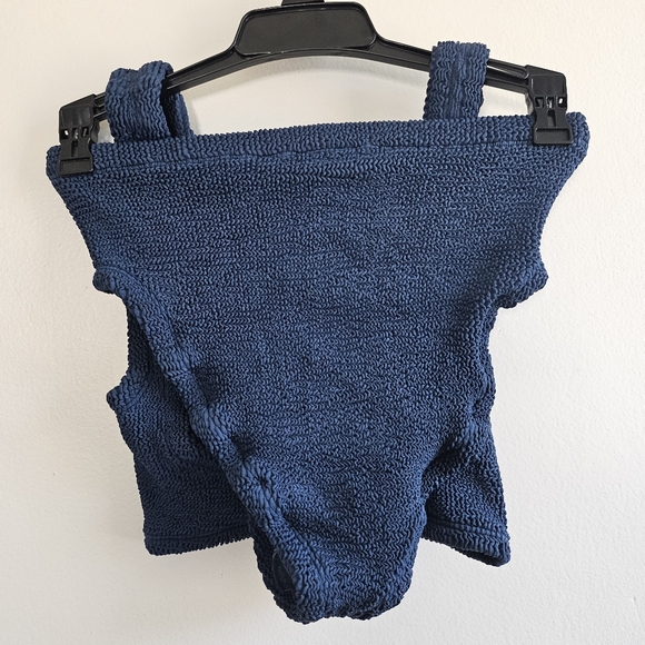 New Hunza G Jessica Navy Bikini 2 Piece Swimsuit Set NWT One Size - Picture 13 of 15